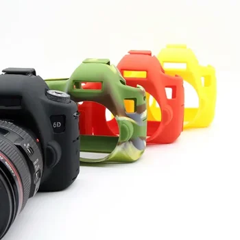 Сумка для фотоаппарата из мягкой силиконовой резины, защитный чехол для камеры, чехол для Canon EOS 6D DSLR высокого качества Изображение 2