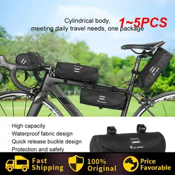 1-5 шт. Велосипедная передняя сумка, водонепроницаемая сумка на руль большой емкости, портативный многоцелевой горный скутер, электрический велосипед 5 дюймов 1