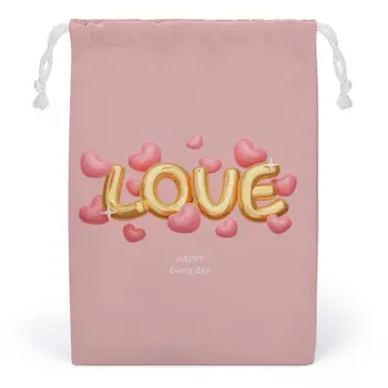 Комбинация любовных писем С принтом, сумка для хранения на шнурке, карманная сумка для хранения, сумка на шнурке, холщовая сумка для хранения, сумка для карт