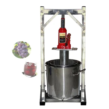 Коммерческая Ручная гидравлическая соковыжималка для фруктов емкостью 22 л, ручная машина для прессования винограда из нержавеющей стали, маленькая машина для прессования виноградного вина