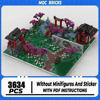 Moc Building Block Модульная китайская архитектура Taolin Model Technology Brick DIY Assembly City Street View Игрушка в подарок к празднику