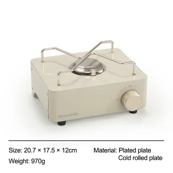 Мини-кассетная печь для кемпинга Naturehike Портативная и удобная в хранении Посуда для пикника, Сверхлегкая мини-газовая плита Изображение 2