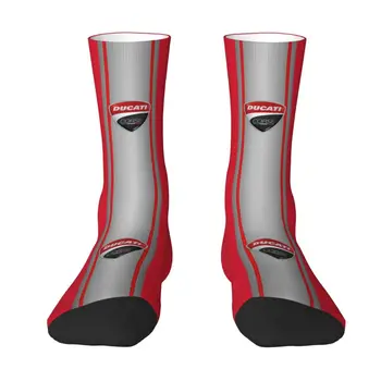 Милые Мужские Носки для Скоростных Гонок Sprot Motorcycle Ducatis Dress Socks Унисекс Теплые Дышащие Носки Для Экипажа с 3D Принтом