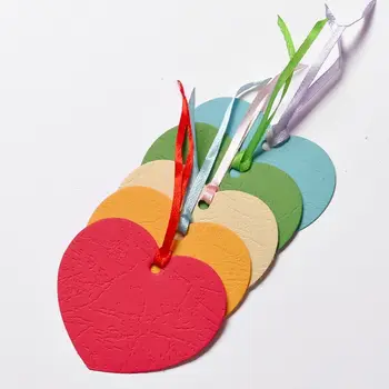 50шт Повесить открытку с сообщением DIY Праздничные пожелания Мини-подвесная бирка Сплошной цвет Любовь Поздравительная открытка в форме сердца Стена желаний