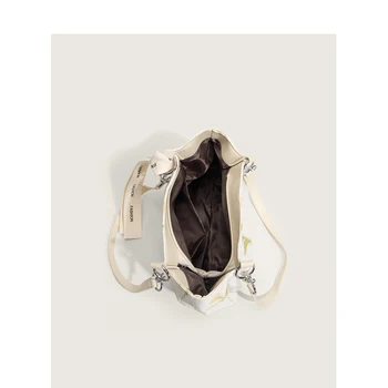 Новая сумка-тоут с цепочкой на искусственном плечевом ремне, женская сумка через плечо, Милая Простая сумка с принтом, роскошная дизайнерская сумка Изображение 2