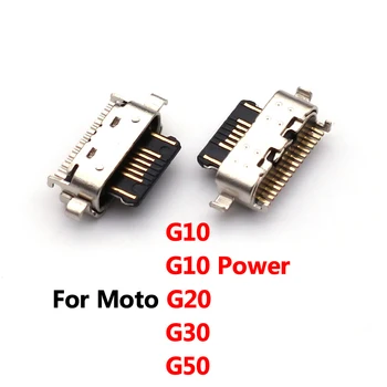 10шт Разъем USB Разъем для зарядки Разъем для док-станции для Motorola Moto G10 G100 G20 G30 G50 G60 Power One Hyper Zoom Изображение 2