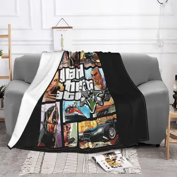Grand Theft Auto Пять классических одеял, покрывало на кровать, мягкие покрывала на кровать Изображение 2