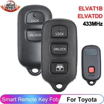 KEYECU 2+1 / 3+1 Кнопка дистанционного брелока 433 МГц для Toyota Corolla Sequoia Tacoma Tundra FCC ID: ELVAT1B/ ELVATDD