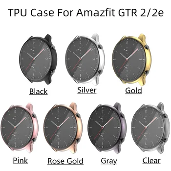 TPU Мягкий Полноэкранный Стеклянный Защитный Чехол Shell Edge Frame Для Amazfit GTR 2/2e GTR2/e Smartwatch GTR2e Защитный Бампер Изображение 2