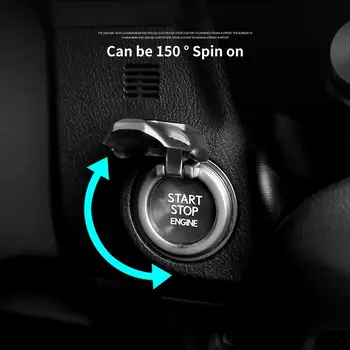 Универсальная крышка кнопки запуска двигателя, кнопка запуска одной кнопкой, Ключ зажигания, Декоративное кольцо, крышка Кнопки запуска двигателя для автомобиля с горячей водой Изображение 2