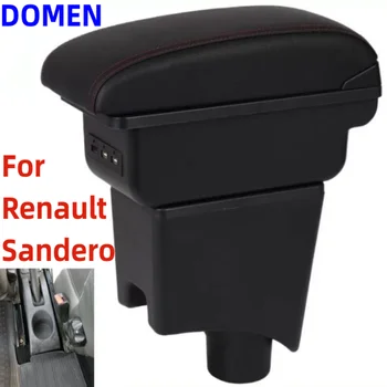 Для Renault Dacia Sandero Logan 2013-2017 Поворотный подлокотник коробка для хранения Центральной консоли пепельница USB Зарядка с Automobi