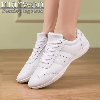 Обувь для черлидинга Marwoo, Детская танцевальная обувь, обувь для соревновательной аэробики, обувь для фитнеса, женская белая спортивная обувь для джаза J0011