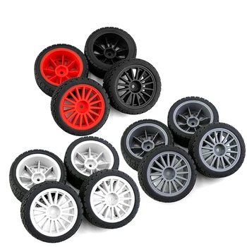 1 Комплект резиновых шин для обода колеса, универсальных для WRC 1/10 RC Rally Racing Tamiya TT02, игрушечных радиоуправляемых автомобильных аксессуаров и запчастей