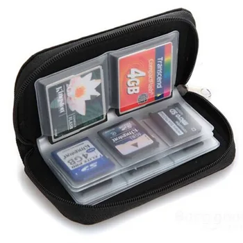 Функция 22 слотов Чехлы для карт памяти Кредитный держатель для Micro SD ID Мужская Женская сумка для хранения флешек Чехол для переноски Протектор Изображение 2