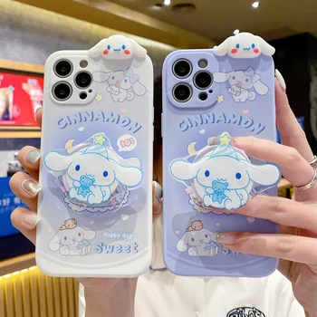 Аниме Sanrio Cinnamoroll My Melody Kawaii Чехол Для Телефона Iphone 14 13 12 11 Pro Max Xr Xs X 3D Подвеска На Шнурке Кронштейн Подарок Девушке