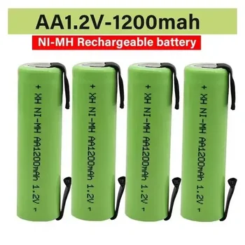 Аккумуляторная батарея типа АА 1,2 В 1200 мАч AA NiMH Аккумулятор с пайкой для электробритвы 