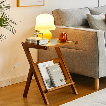 Деревянный прикроватный столик, Передвижной Скандинавский Мини-деревянный диван, Приставной столик для макияжа, Складные Предметы мебели для гостиной