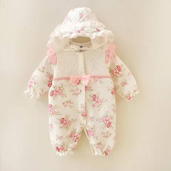 Детский комбинезон Emotion Moms, зимняя детская одежда для новорожденных, костюм принцессы, одежда для маленьких девочек, Хлопковые комбинезоны, комбинезоны