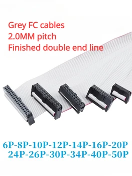 Настраиваемый серый плоский кабель FC6 с расстоянием между IDC 2,0 мм/8/10/12/14/16/ Кабель для загрузки JTAG JLINK 20P