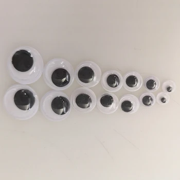 700 штук круглых подвижных глазков Googly с самоклеющимися игрушечными аксессуарами для поделок из скрапбукинга Разных размеров Изображение 2