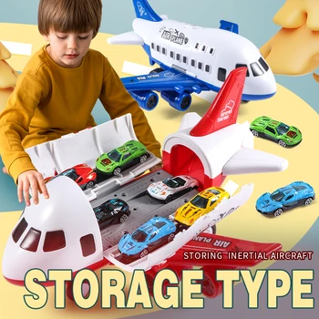 Детская игрушка самолет мальчик автомобиль большой негабаритный устойчивый к падению пазл многофункциональная деформация имитированная модель авиалайнера