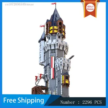 Строительный блок MOC Архитектура средневекового замка Башня Модульная модель DIY Кирпичи Собрать игрушку Подарок на день рождения для детей Изображение 2