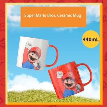 Новая фарфоровая чашка Super Mario, чашка для воды, Портативная кружка, чашка для кофе с молоком, 380-440 мл, высокая емкость, теплоизоляция, подарок на фестиваль для мальчиков