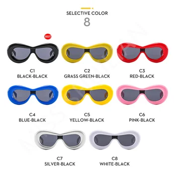 2024 Новые цельные детские солнцезащитные очки Bubble, забавные детские очки для малышей, милые детские очки для мальчиков и девочек, модные очки Oversize UV400 Изображение 2