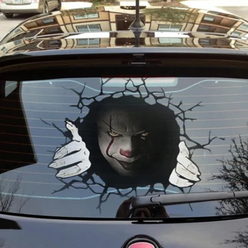 СТИЛЬНАЯ наклейка НА автомобиль, наклейка на окно, виниловая пленка из ПВХ, 3D наклейка на прозрачное стекло, праздничное украшение автомобиля, индивидуальная НАКЛЕЙКА на автомобиль Изображение 2