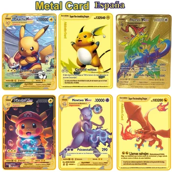 10000 очков arceus vmax pokemon металлические карты DIY card пикачу чаризард золотая ограниченная серия детских подарочных игровых коллекционных карточек