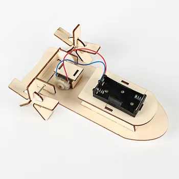 Игрушечная электрическая школьная лодка, набор для экспериментов, детские Brinquedos, игрушечный моторчик для изучения физики STEM, для обучения деревянных детей Изображение 2