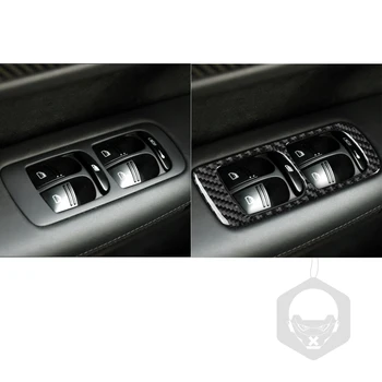 Для Porsche Cayenne Sport SUV 2003-2010 Отделка стеклоподъемника из углеродного волокна, аксессуары для интерьера автомобиля, декоративная наклейка Изображение 2