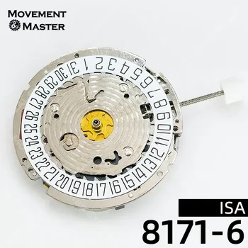 Новый механизм ISA 8171, оригинальная кварцевая замена 8161, Дата в 4 многофункциональных часах с 6 ручками, аксессуары для часового механизма