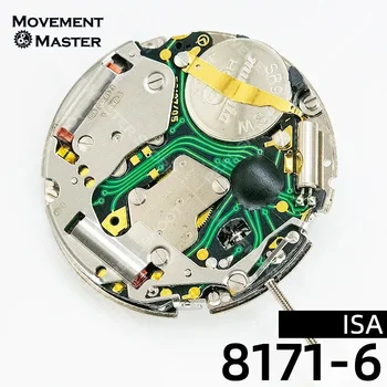 Новый механизм ISA 8171, оригинальная кварцевая замена 8161, Дата в 4 многофункциональных часах с 6 ручками, аксессуары для часового механизма Изображение 2