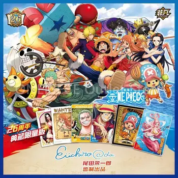 Аниме One Piece 26th Anniversary Collection Cards Booster Box Gold Edition Глобальный Ограниченный выпуск SSP SP ZR Флэш-игральных карт Изображение 2