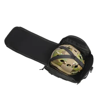 Нейлоновая сумка 1000D, шлемы, маска для лица, сумка для хранения, портативная влагостойкая система Molle, сумка для хранения тактического шлема, сумка для охоты Изображение 2