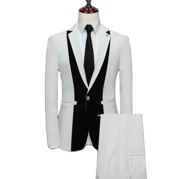 Бутик (костюм + брюки) Джентльменская мода в деловом стиле, подходящий по цвету британский костюм для молодежи и среднего возраста, строгий эластичный костюм