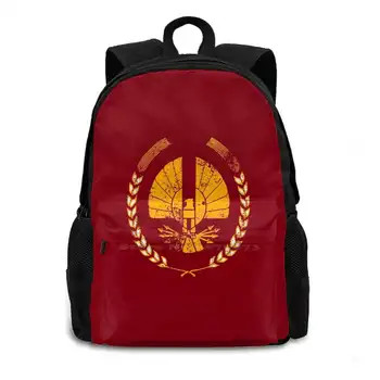 Логотип Panem · Потертый Модный Рюкзак Для Ноутбука Большой Емкости, Дорожные Сумки Для ноутбука, Голодные Игры, Логотип Голодных Игр, Эмблема Изображение 2
