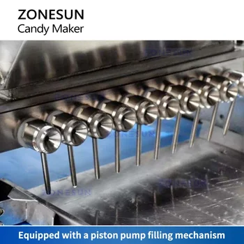 ZONESUN Машина для формования шоколада и мармелада, оборудование для упаковки кондитерских изделий с наполнителем из карамельного ганаша ZS-FM7C Изображение 2