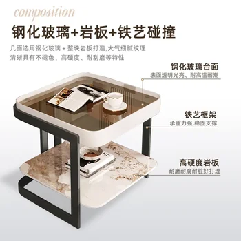 Официальный Новый бытовой журнальный столик HOOKI, приставной столик для дивана, высококачественный светильник, маленький столик в роскошной гостиной, Маленький балкон. Изображение 2