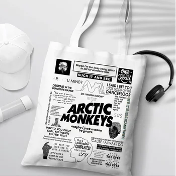Сумка для покупок Arctic Monkeys bolsa eco shopper многоразового использования bolso bag tote ecobag grab Изображение 2