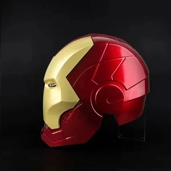 Оптовая продажа Marvel Iron Man 1: 1 Маска для косплея Может открывать глаза И светиться Модель реквизита Фигурка Детские Рождественские подарки на день рождения Изображение 2