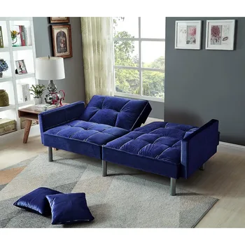 Бархатный раскладной диван-кровать для гостиной и диван-кровать для спальни, раскладной раскладной диван-кровать для дома Изображение 2