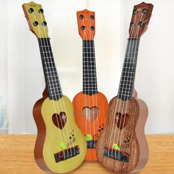 Мини-классическая Гавайская гитара, Укулеле для детей раннего возраста, маленькие гитарные игрушки для детей, Музыкальные инструменты, игрушка-гитара в подарок Изображение 2