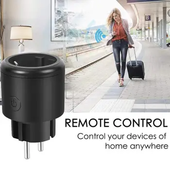 Tuya WIFI Smart EU Plug Socket 16A Smart Timer Monitor Power Wireless Remote Plug Приложение Smart Life Работает с Alexa Google Home Изображение 2