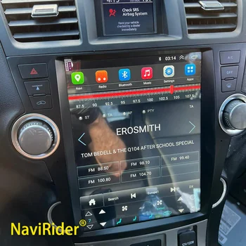 12-дюймовый автомобильный видеоплеер, радио, стереосистема для Toyota Highlander Android 13 2007-2013 Экран Tesla, мультимедийное головное устройство Carplay с GPS