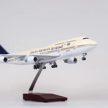 Самолет в масштабе 1: 150, отлитый под давлением из смолы B747-400, модель Saudi Arabian Airlines с легкими колесами, коллекция шасси, дисплей Изображение 2