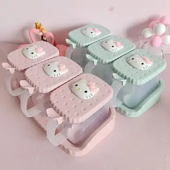 Sanrio Hellokitty Милая Баночка для приправ, коробка для приправ, Креативная бутылка для приправ, Набор для приправ для домашней кухни, Набор из трех частей Изображение 2