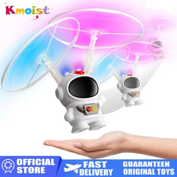 Индукционный летающий робот-Дрон, Вращающаяся люминесцентная игрушка со светодиодной подсветкой, детские игрушки на открытом воздухе для мальчиков, детские подарки на день рождения