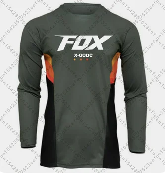 Мужские майки для скоростного спуска, футболки для горных велосипедов, майки для мотоциклов Offroad DH, Спортивная одежда для мотокросса, одежда X-GODC Fox